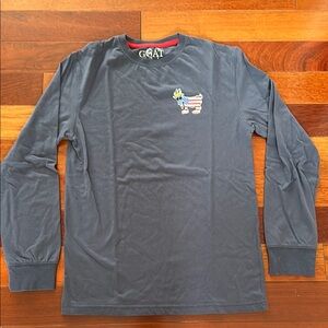 GOAT Blue Long Sleeve Shirt with USA Graphic